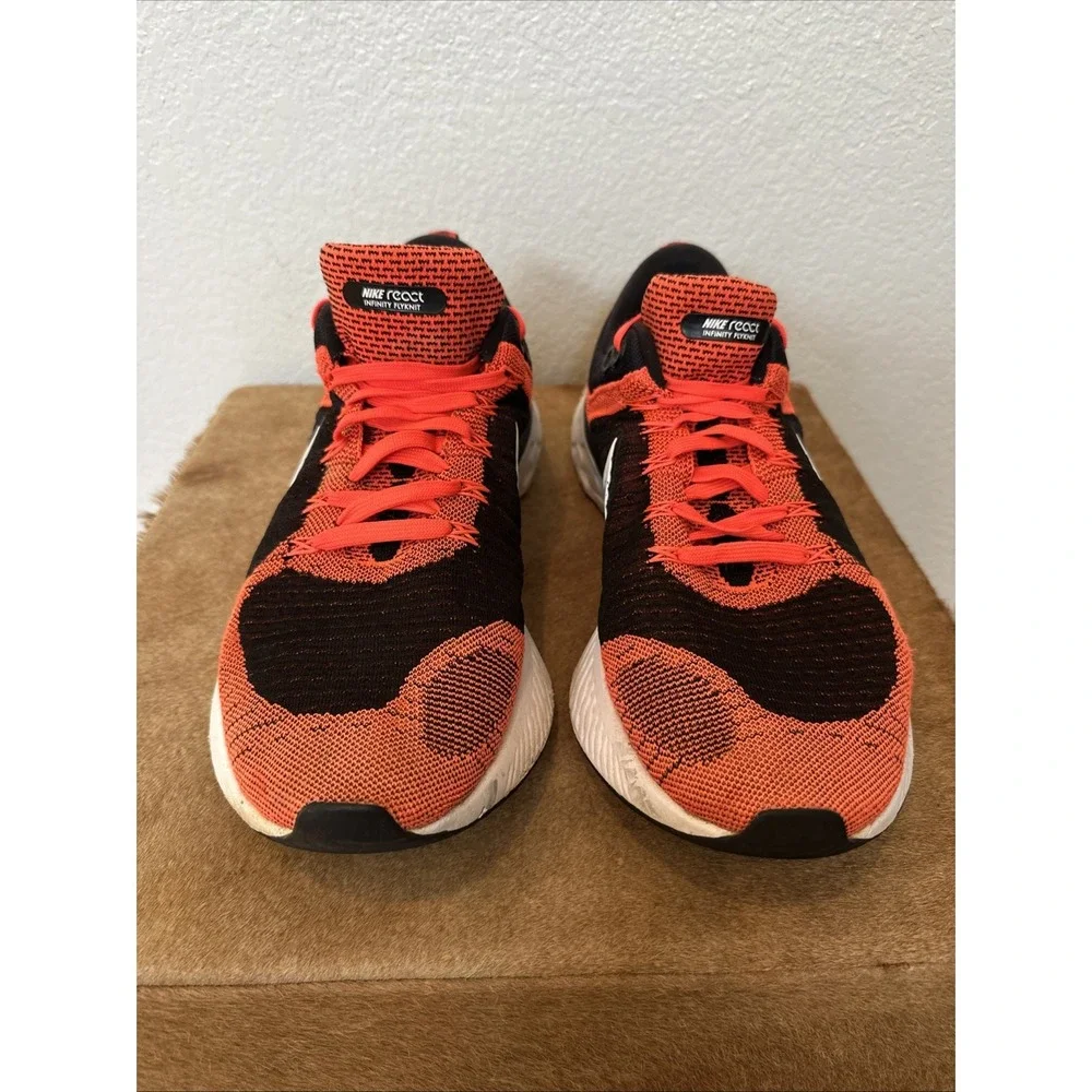 Size 8.5 Nike React Infinity Run Flyknit 2 Bright Crimson Black CT2357-600 Sz 14